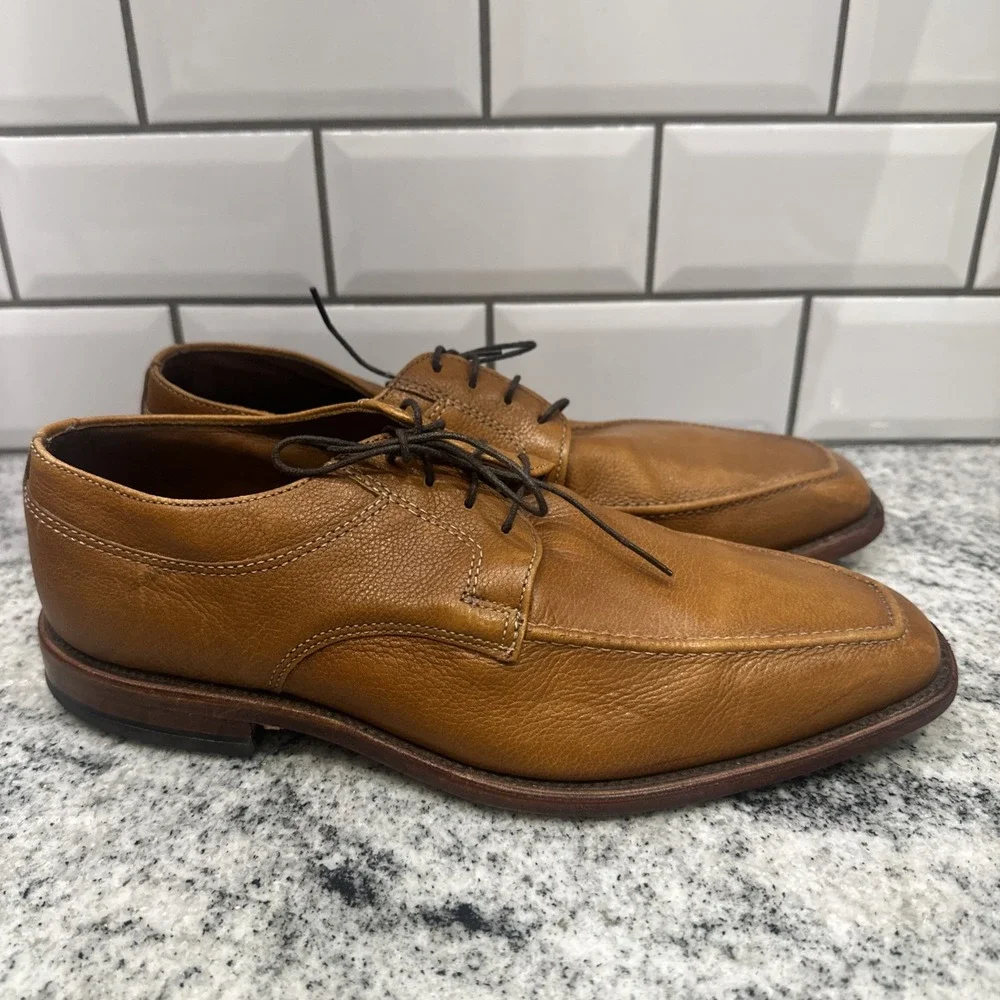 Allen Edmonds Jackson Shoes Mens 8 D Dress Oxfords Brown Pebbled Leather‎